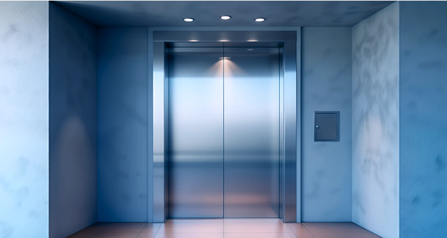 Industrial elevator in a Tronica City Ghaziabad manufacturing facility for rent.