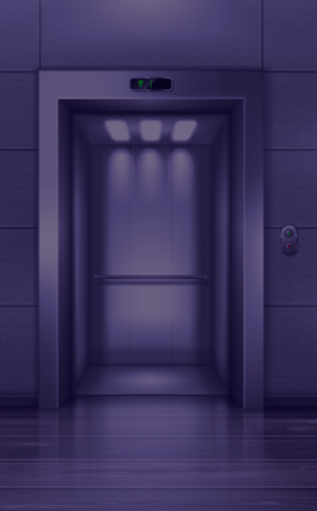 Modern industrial elevator inside a manufacturing facility in Tronica City, Ghaziabad.