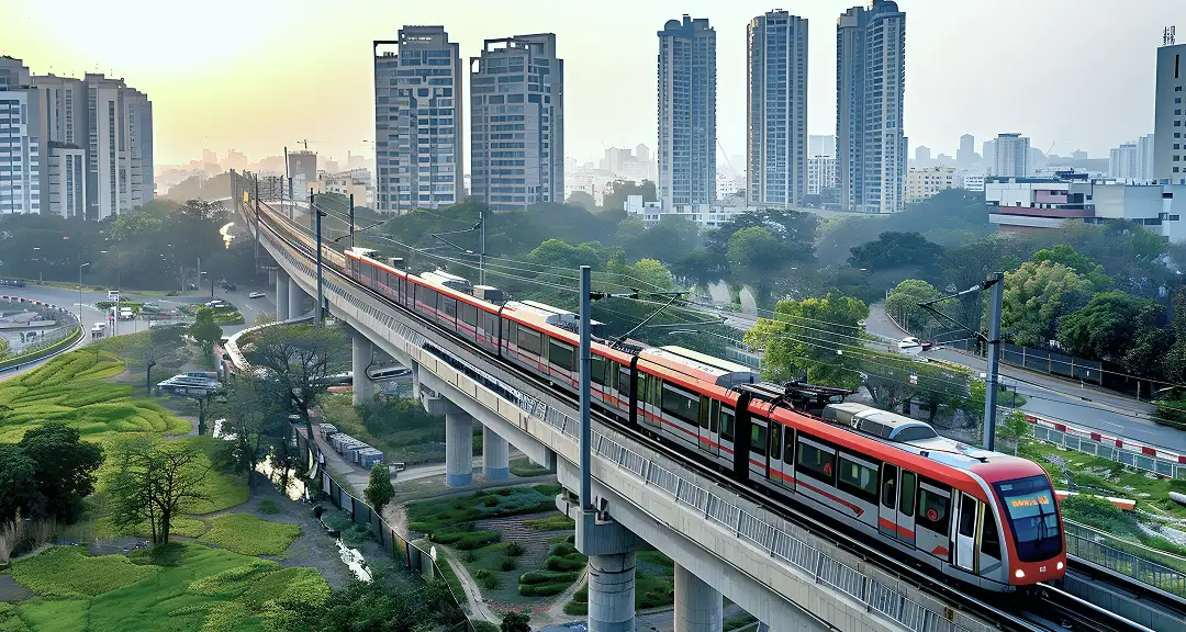 Cityscape showing metro connectivity near JMJ ONE in Noida