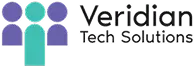 Veridian Tech Solutions logo with three stylized teal and purple human figures.